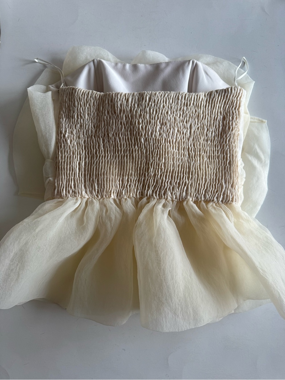 ZARA Organza Bow Rose Top - Picture 5 of 6